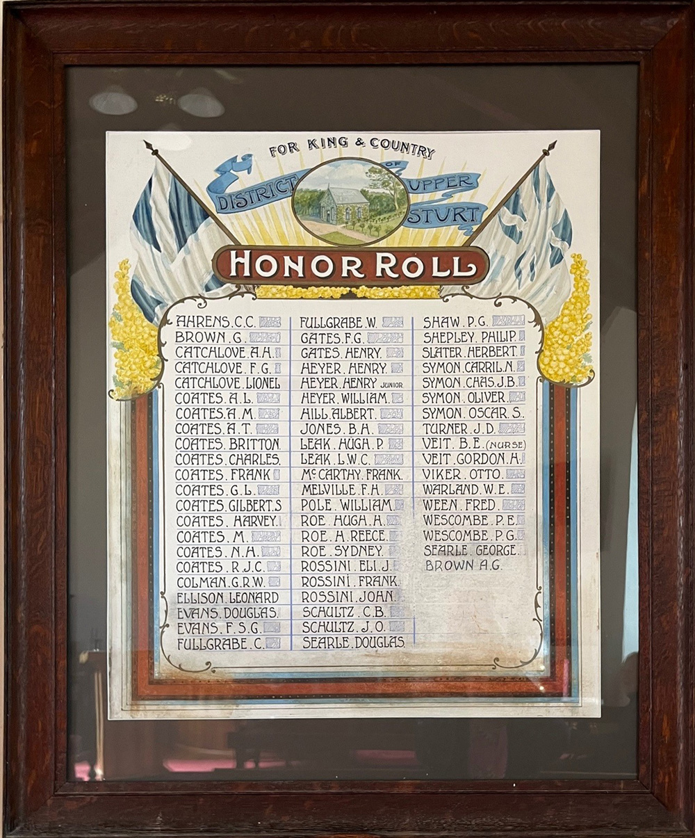 Honor Roll, District of Upper Sturt.