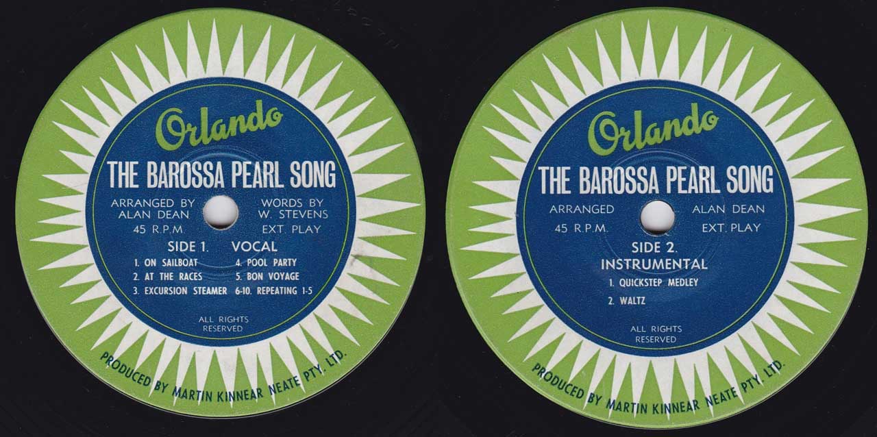 Record labels of The Barossa Pearl song