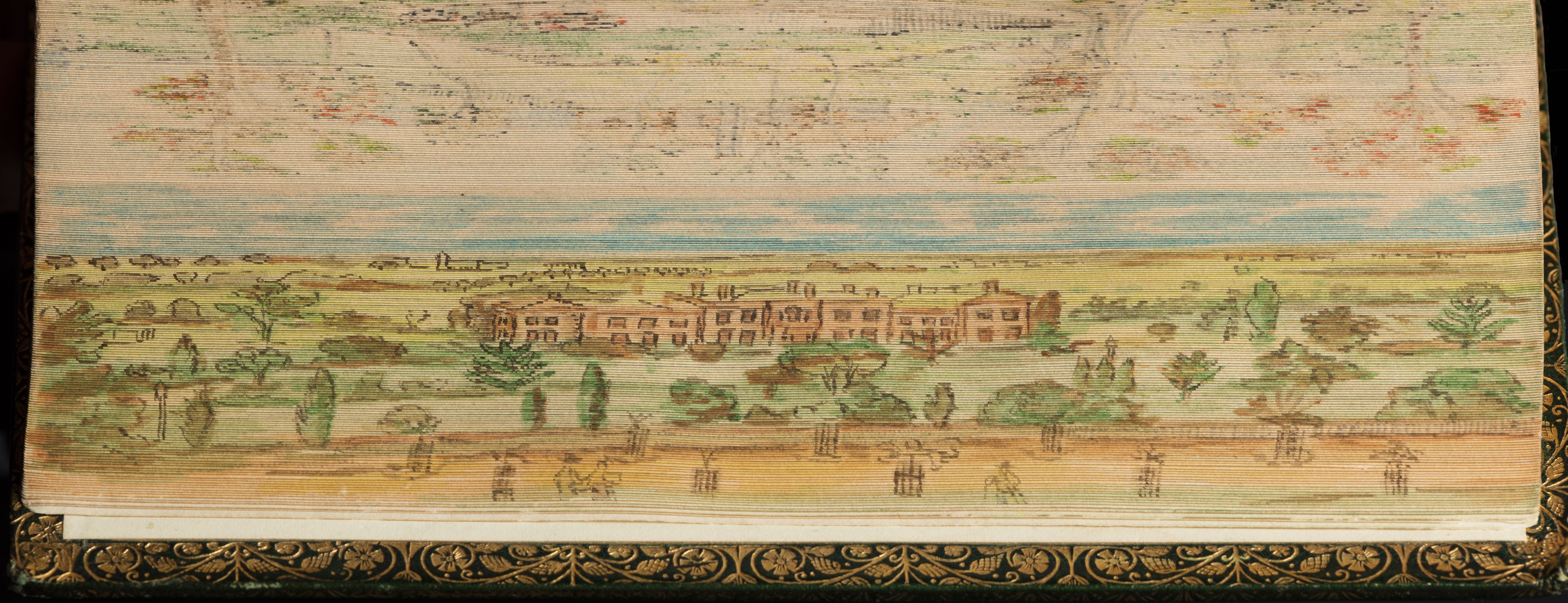 Fore-edge of a more modern Government House