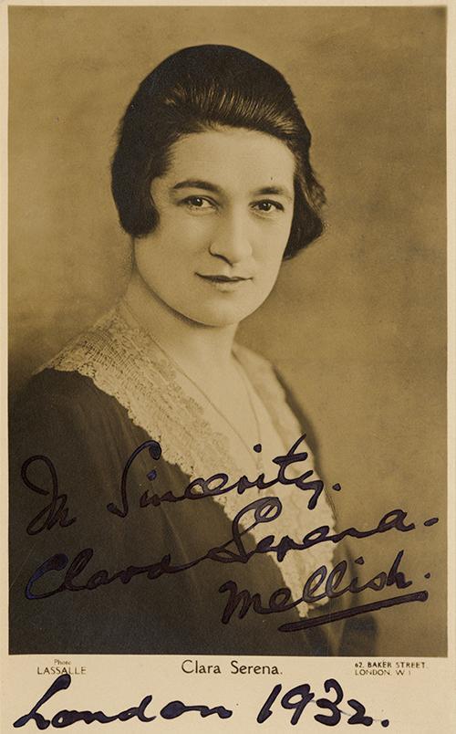 Autographed photograph of Clara Serena [B 78470]