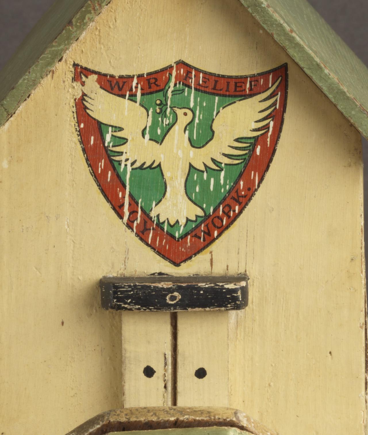 Detail of ark showing peace dove motif