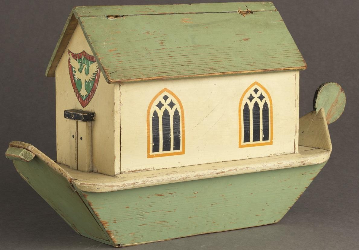 Wooden Noah's Ark toy, circa 1920. Part of the Children's Literature Research Collection.