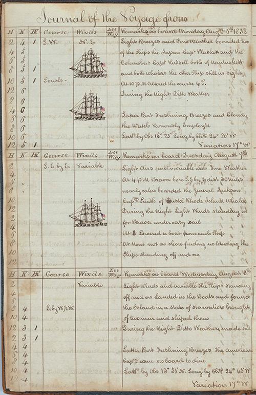 Page 11 of Burton's Whaling voyage journal