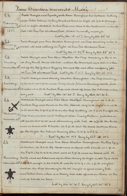 Page 41 of Burton's Whaling voyage journal
