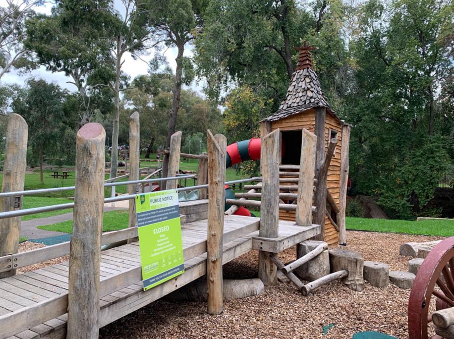 Playground closures, Laura Wolfe, photographer [SLSA: B 78535/21/4]  