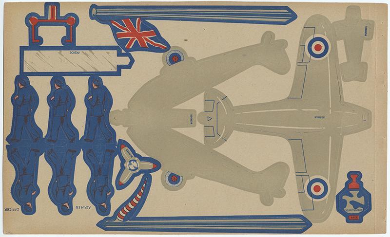 The back of the Spitfire cut out model [SLSA clrci22074740]