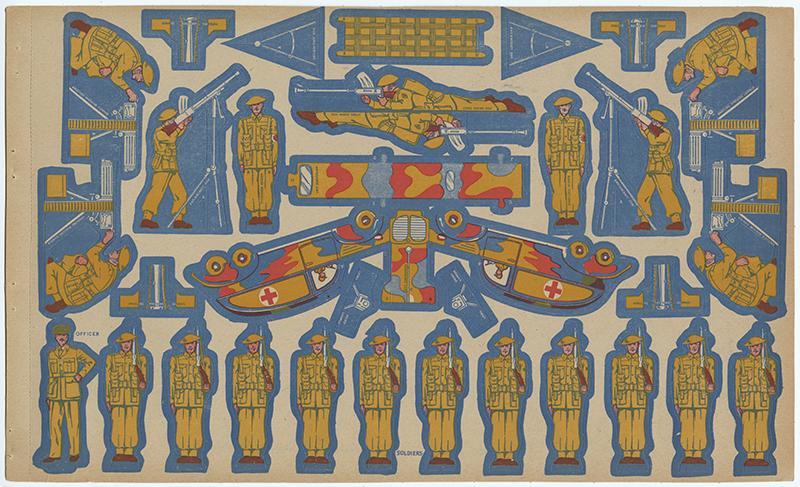 The front of the anti-aircraft gunners cut out model [SLSA clrci22074740]