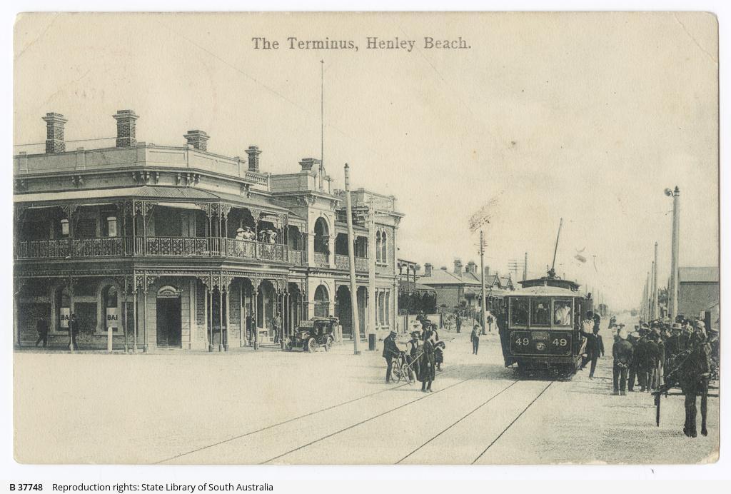 Tram Terminus, Henley, 1910. SLSA: B 37748