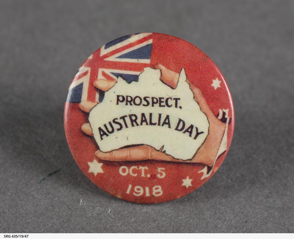 Australia Day Prospect badge 1918 SLSA: SRG 435/19/47