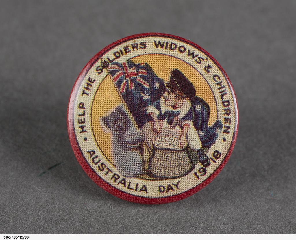 WWI Australia day badge with koala 1918 SLSA: SRG 435/19/39