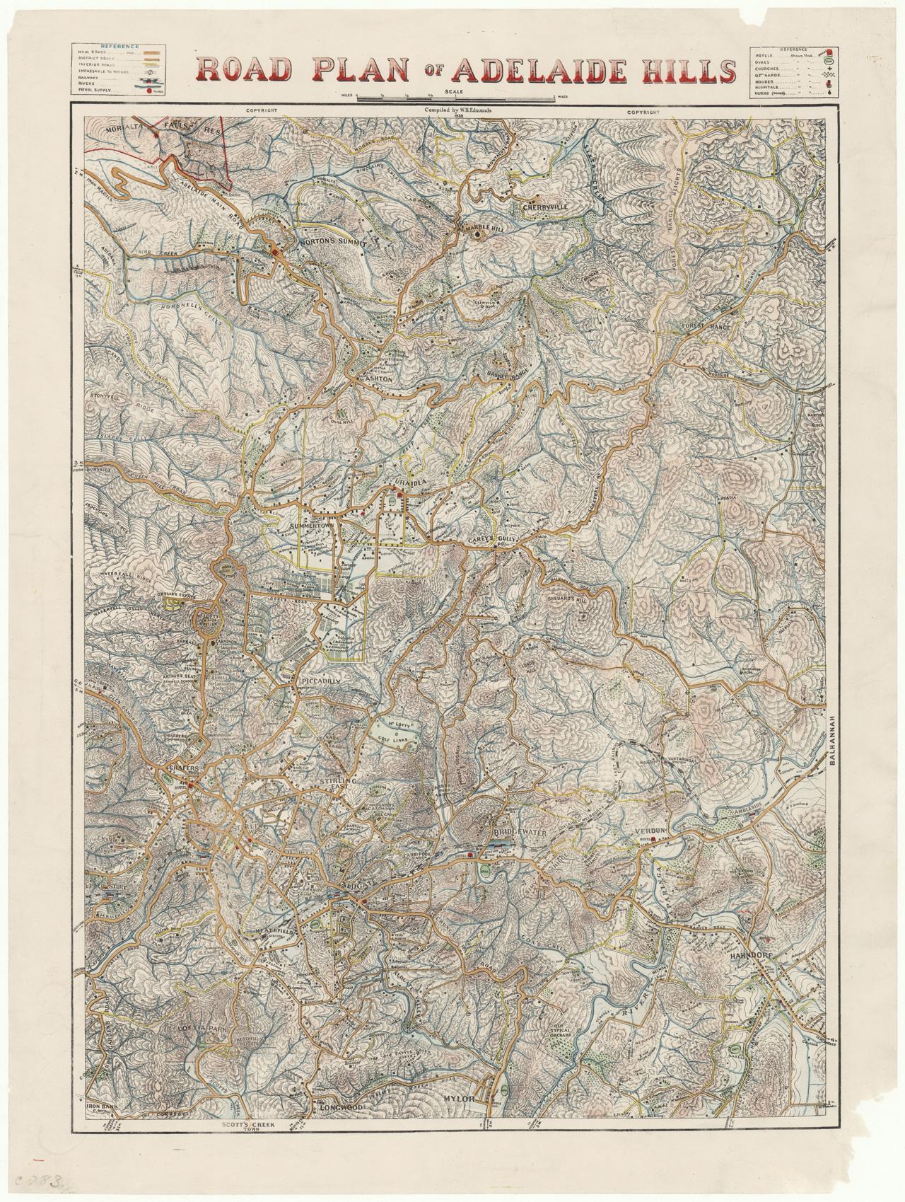 Road Plan of the Adelaide Hills. SLSA: Map Collection C283.