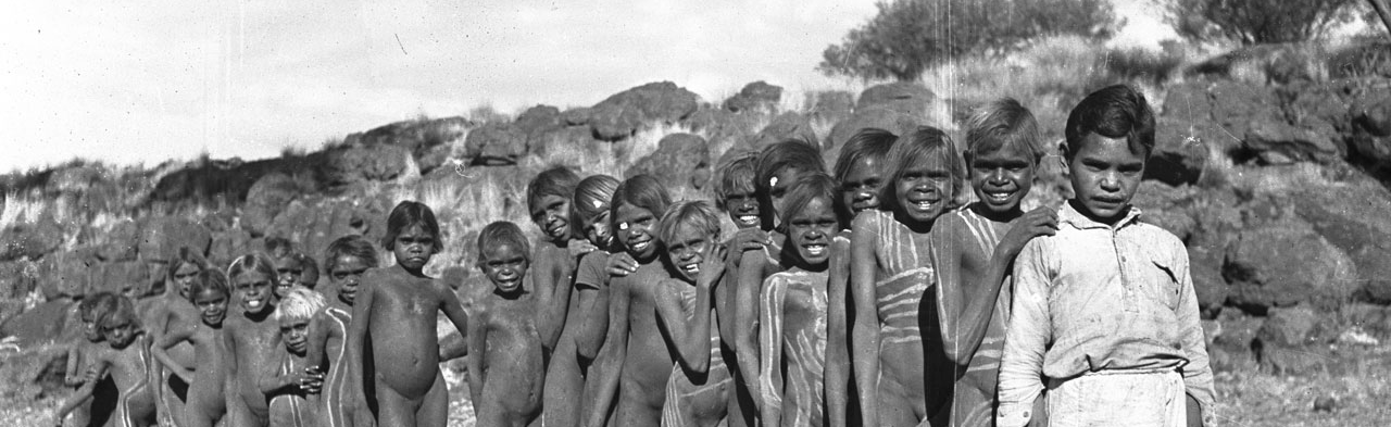 Children at Ernabella School, 1940. SLSA: PRG 1218/34/1262h