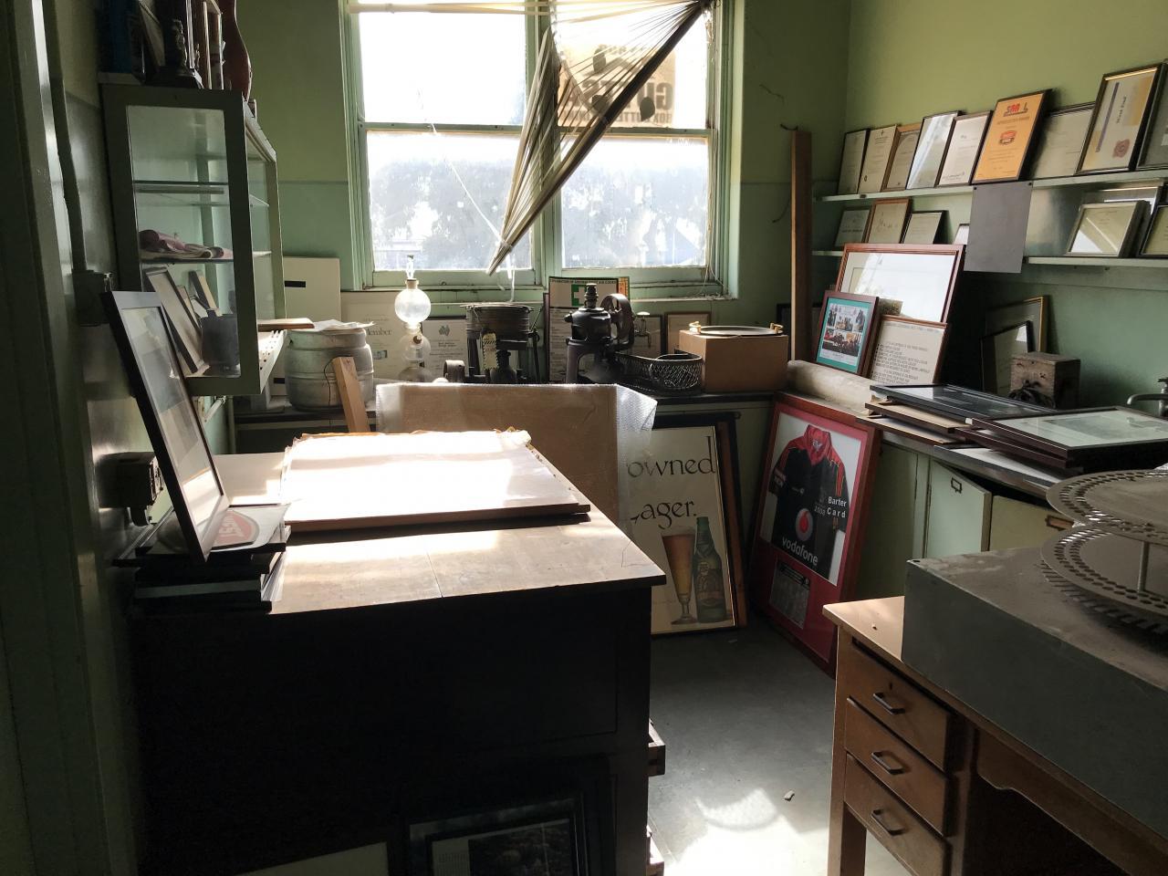 One of the store room featuring records and memorabilia of the SA Brewing Company.