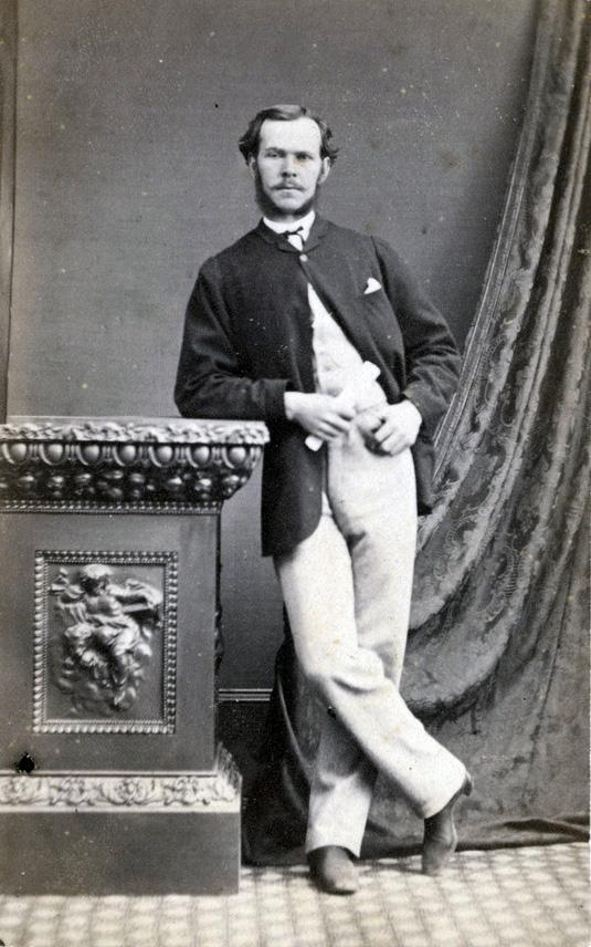 Studio portrait of Josiah Henry Symon, c1870. Photo by J.T. Ginnings, Mount Gambier. SLSA PRG:3/10/2