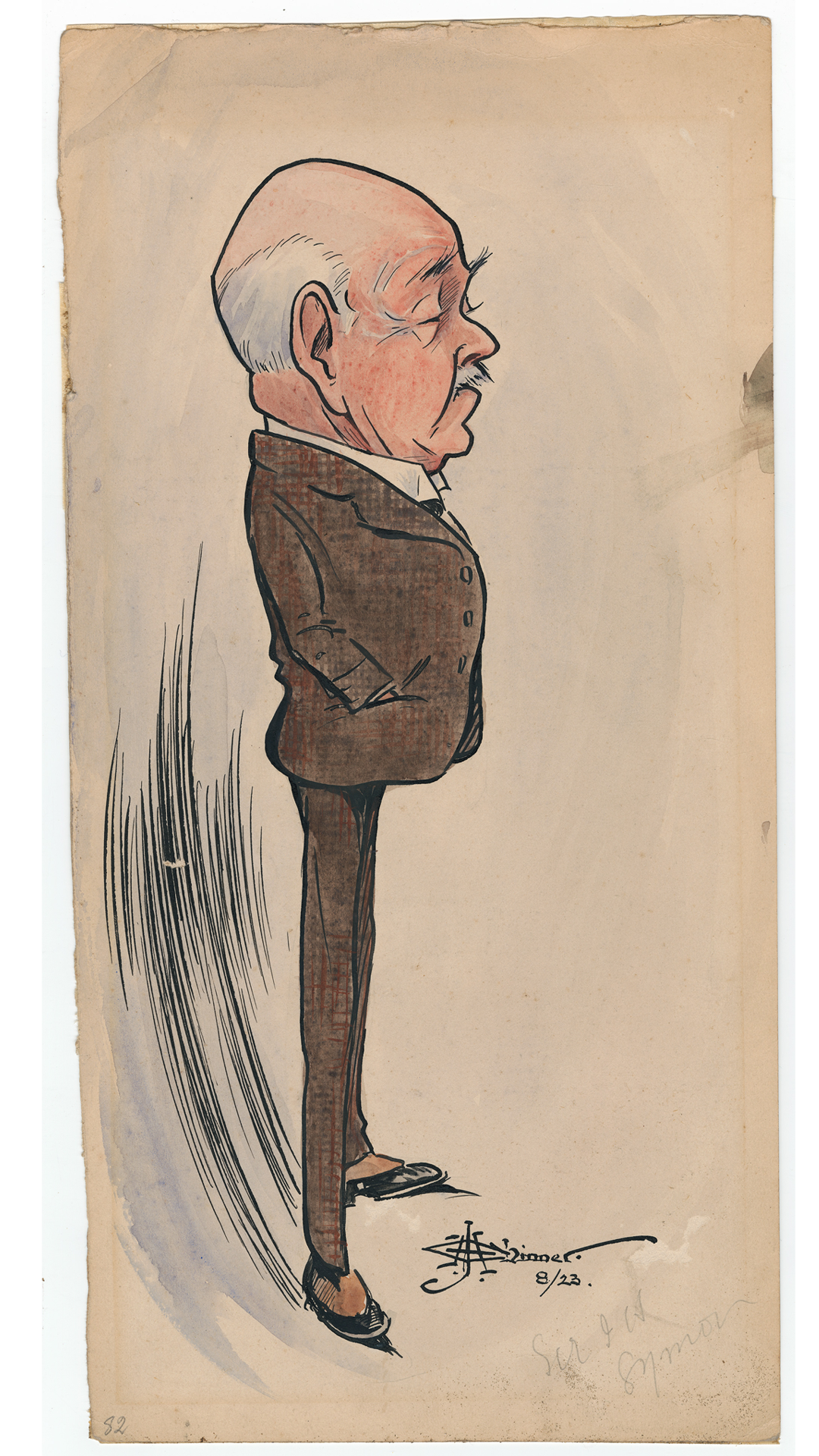Caricature of Sir Josiah Symon