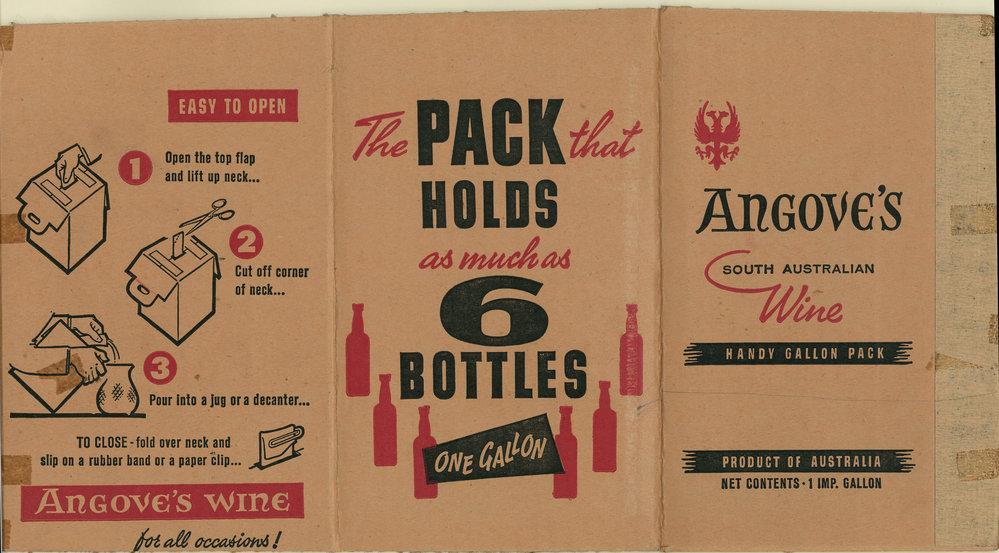 Wine cask graphic design by Wytt Morro, 1968. SLSA: BRG 233/3/2/23/2