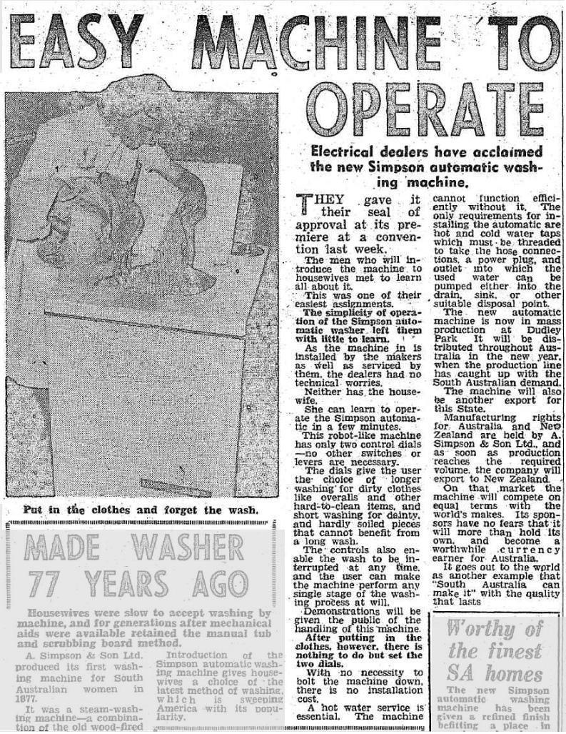 Worthy of the finest SA Homes, News (Adelaide, SA : 1923 - 1954)  Mon 6 Dec 1954, NAA: Trove    