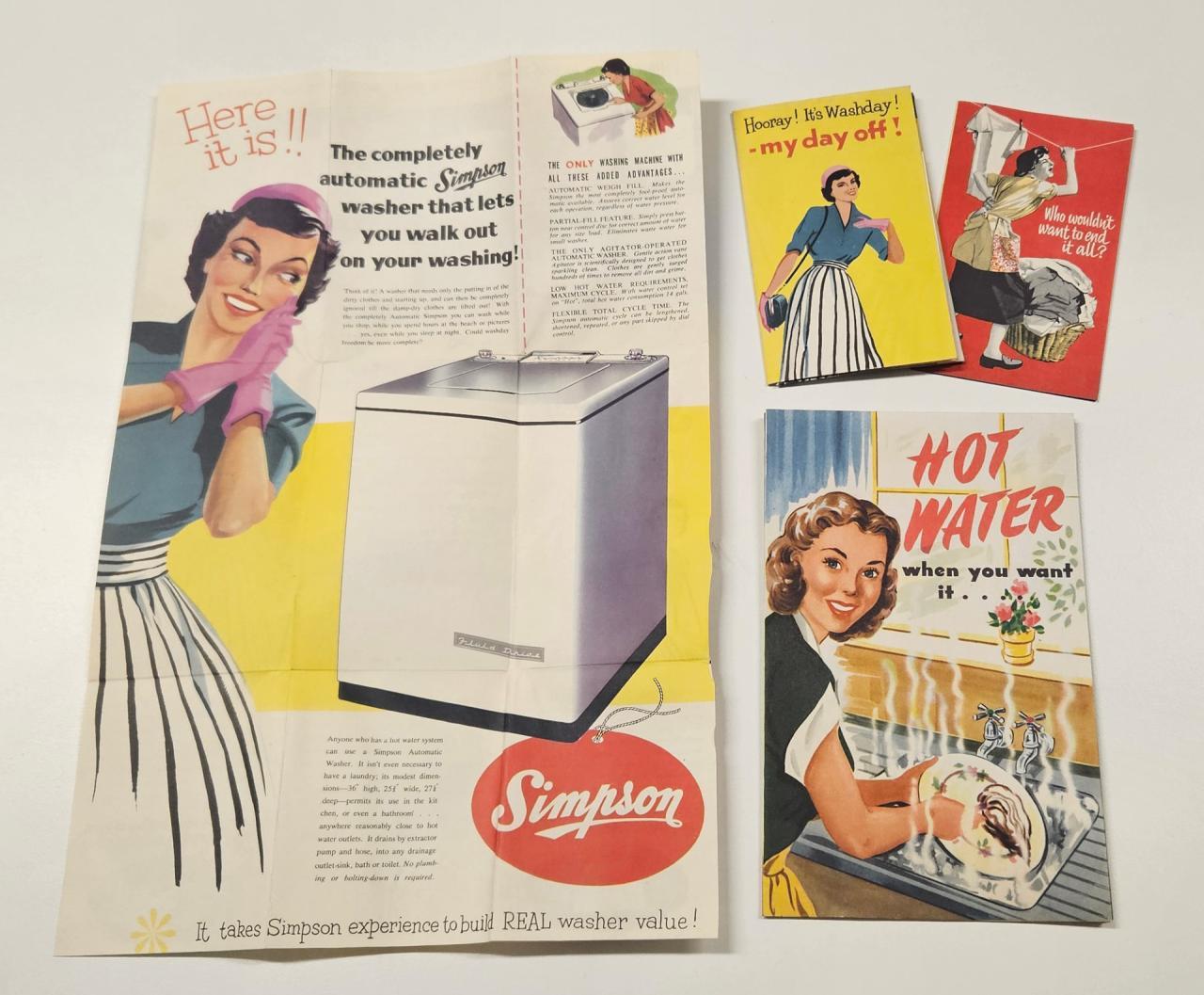 Collection of product catalogues, brochures, and pamphlets, featured in SLSA: BRG 9/27. 