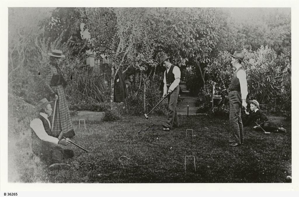 Garden croquet party, 1900. SLSA: B 36265