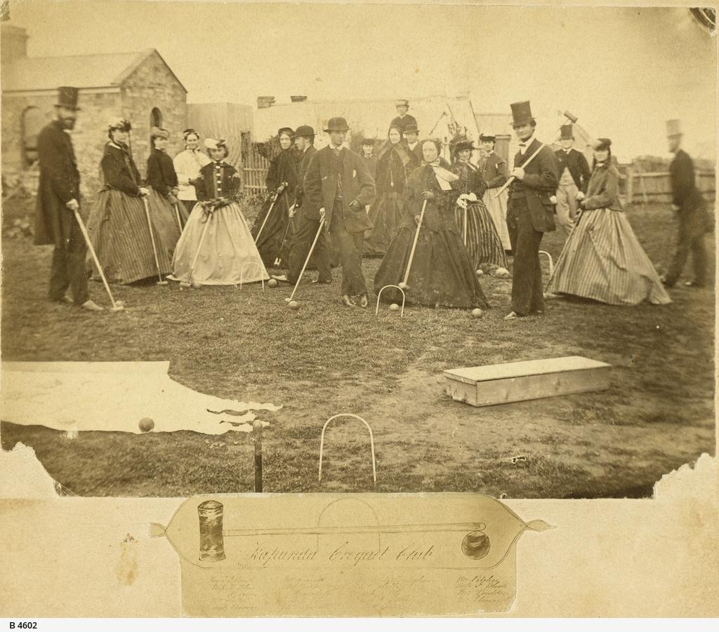 Kapunda Croquet Club, photo taken in 1868. SLSA: B 4602