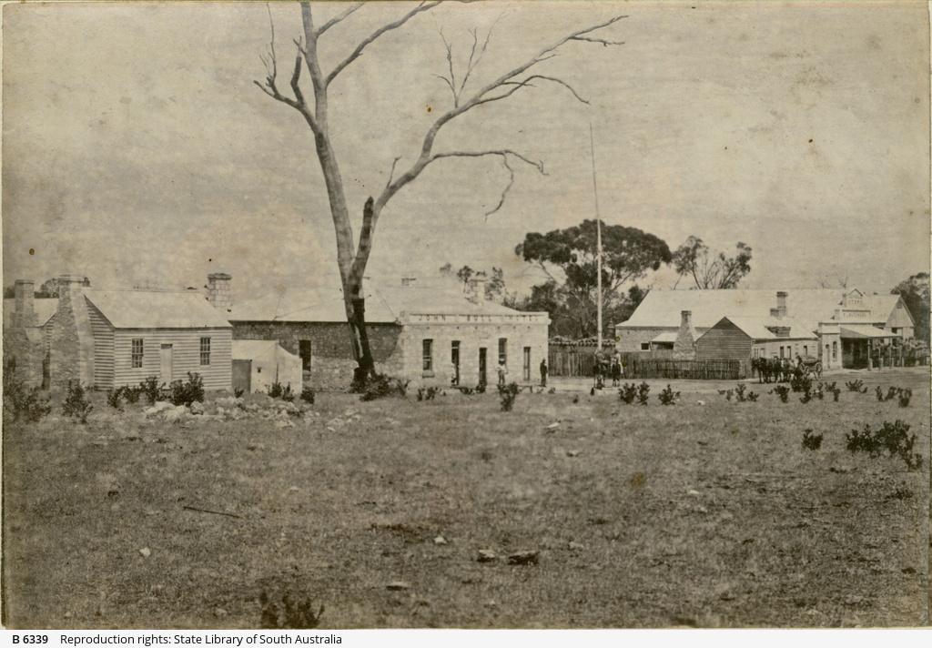 The John Bull Hotel, kept by J.B. Bull. Later known as the Lucindale Hotel. SLSA: B 6339