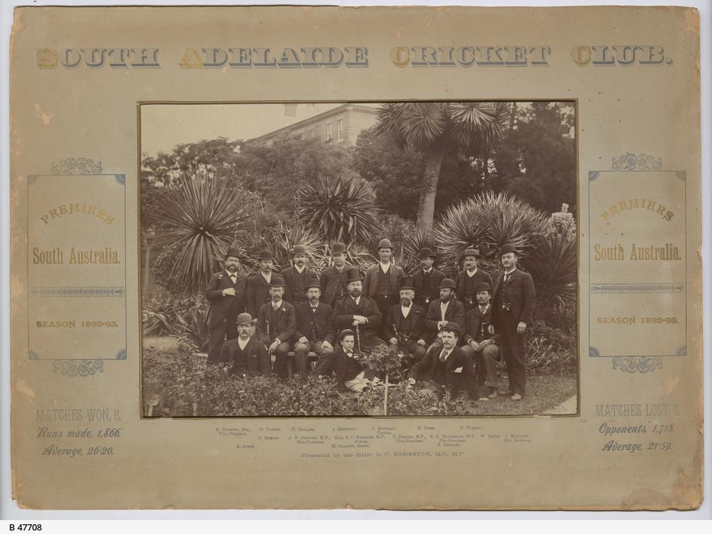 South Australian Cricket Club, approx., 1893. SLSA: B 47708 
