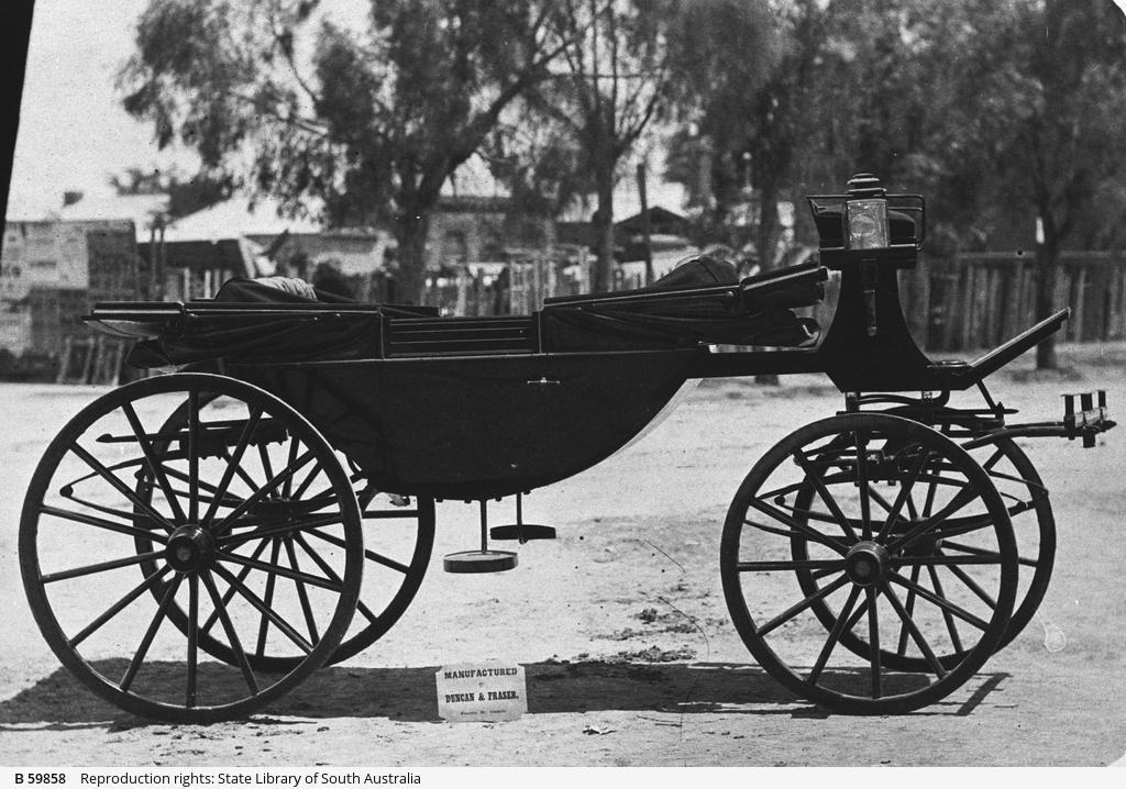 Open landau style carriage, 1882. SLSA: B 59858