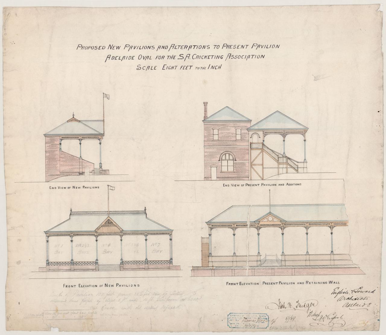 Proposed cricket pavilion. SLSA: BRG 238/1/110