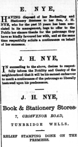 A newspaper article explaining J Nye has taken over the family business