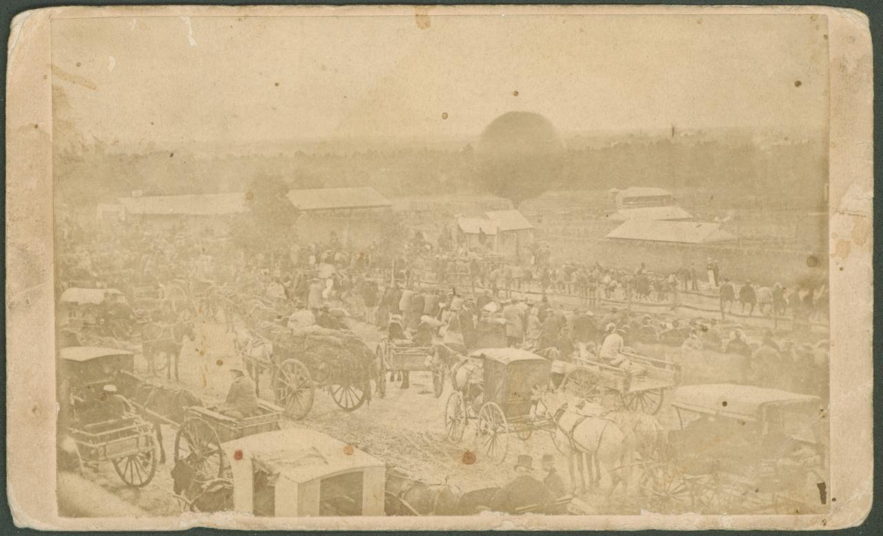 The first successful balloon ascent in Adelaide, Saturday 24 June 1871. SLSA B13519.jpg