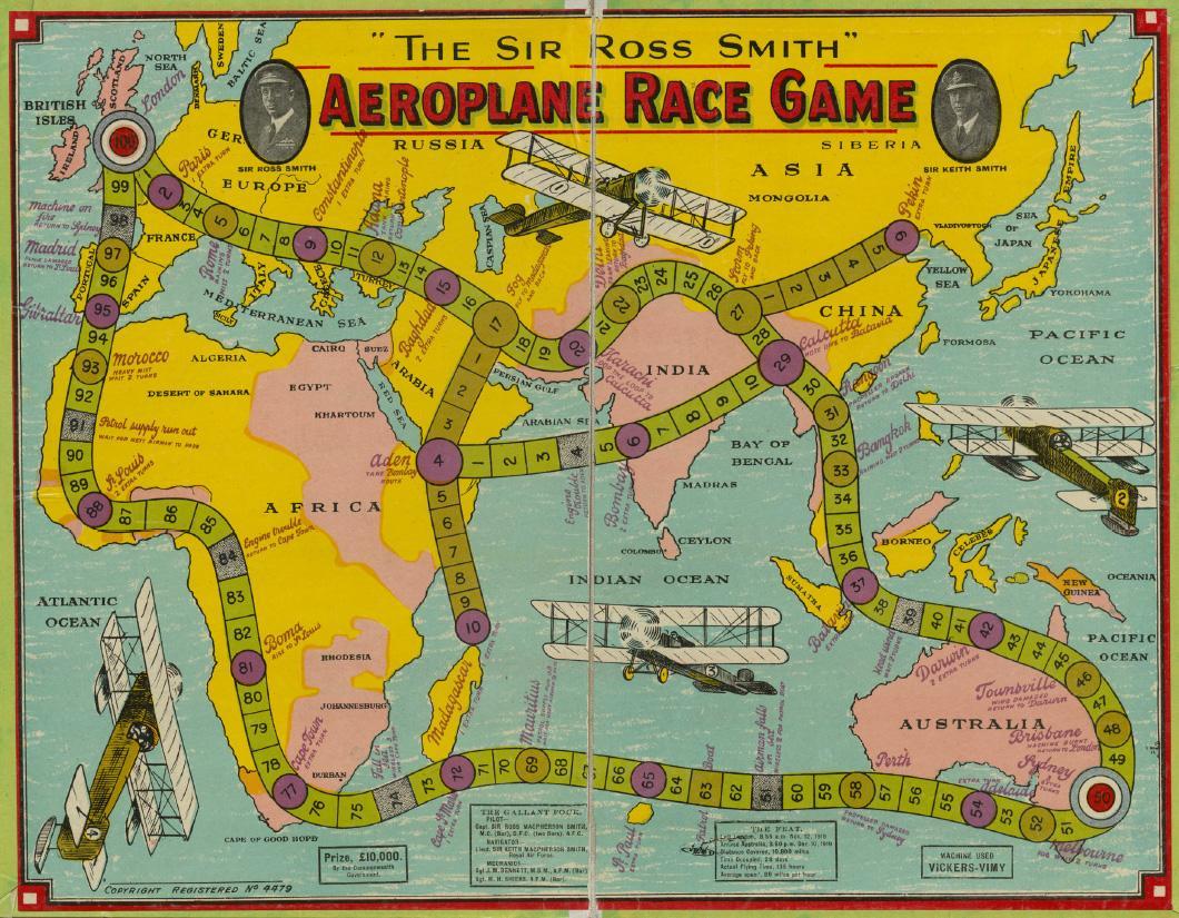 Aeroplane race board game - Ross Smith