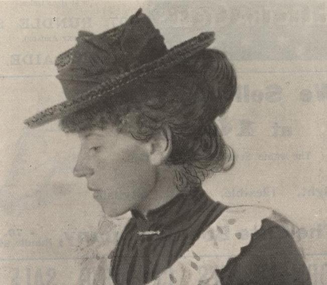 'Miss Mary Augusta Schippan, charged with the murder of her sister Bertha' . Photograph published in 'The Critic' newspaper on 18 January 1902. SLSA: B 75311/7 