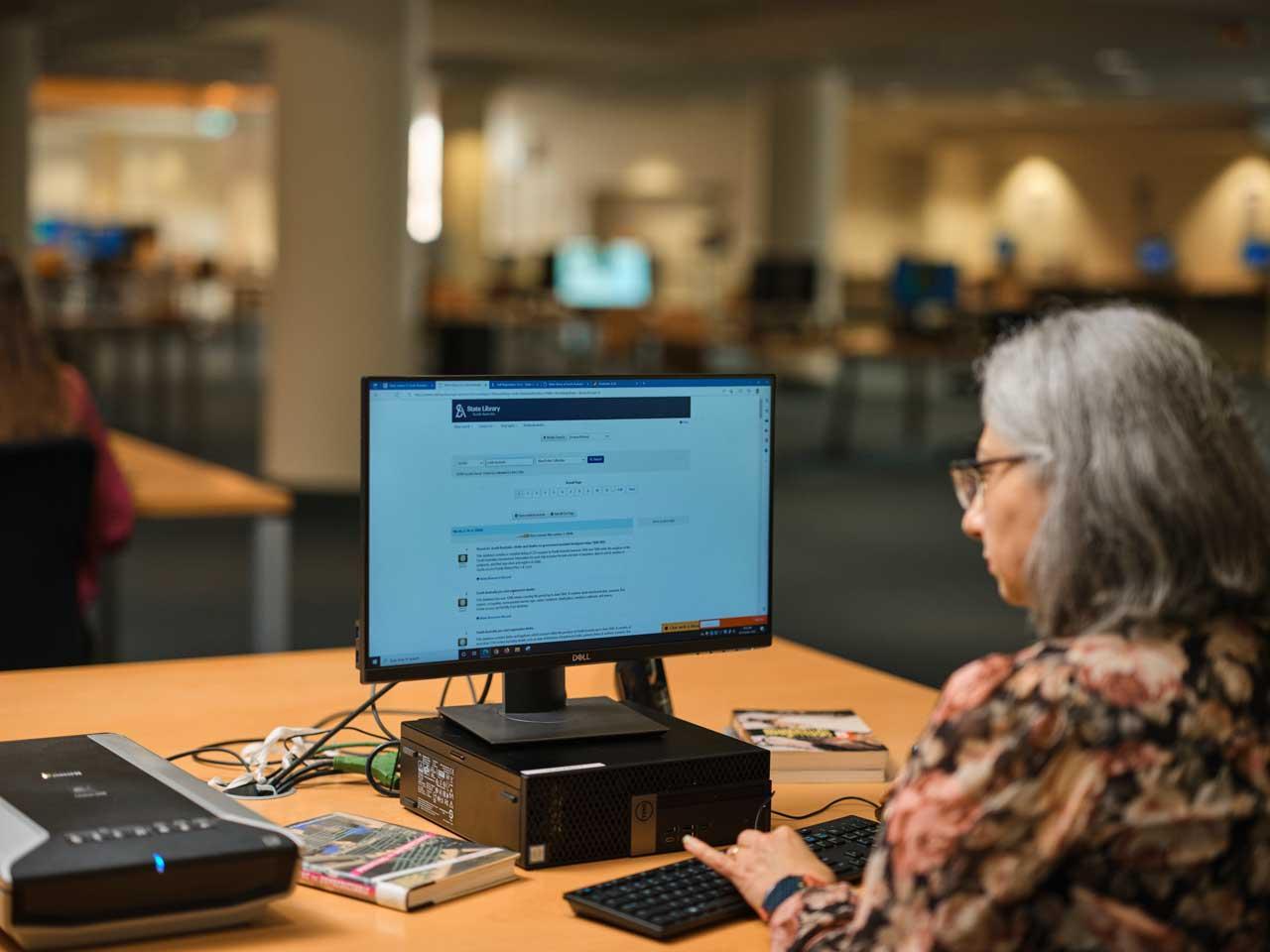 Using the State Library's catalogue.