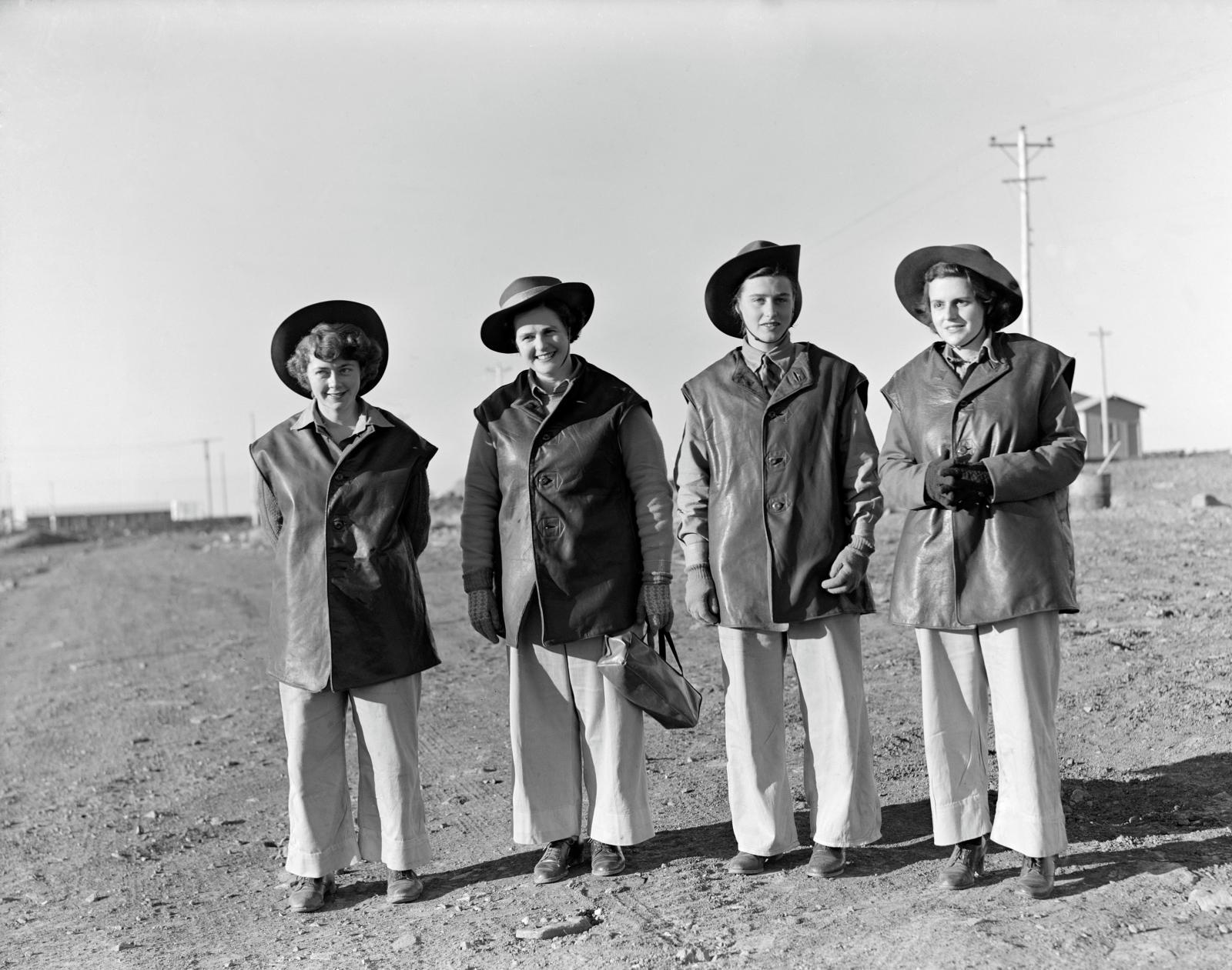four female computers at Woomera