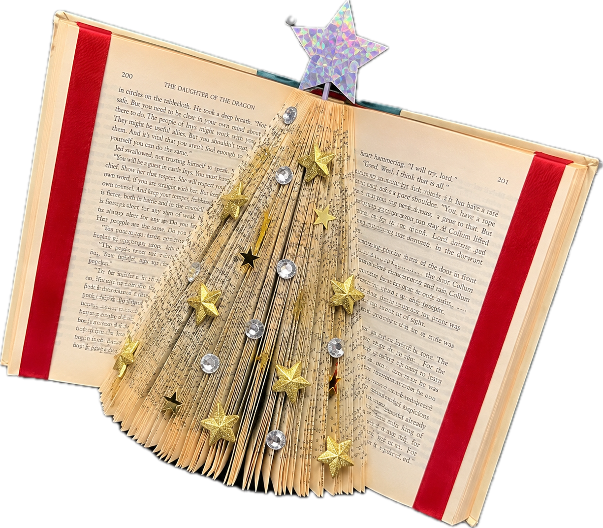 Christmas tree in a book