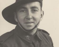 Keith Allan in his Australian Army uniform with slouch hat [clrcri22543752.jpg]