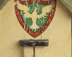 Detail of ark showing peace dove motif