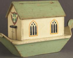 Wooden Noah's Ark toy, circa 1920. Part of the Children's Literature Research Collection.