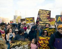 Adelaide 'Black Lives Matter' protest, Tarntanyangga [SLSA: B 78514]