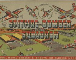 Front cover of the Spitfire and Bomber Squadron cut out model builder book [SLSA clrci22074740]