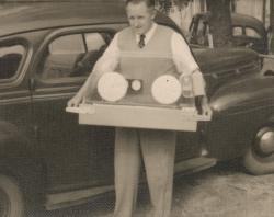 Portable incubator/humidicrib developed by the Both Brothers, circa 1950. SLSA: PRG 1776/2/6