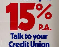 Limited offer. How you can earn up to 15%p.a. Poster, 1983.