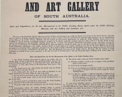 Public Library, Museum and Art Gallery. Poster, 1910.