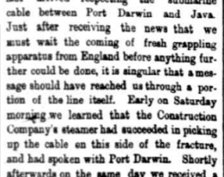 The Adelaide and London Telegraph in full via Trove. South Australian Register (Adelaide, SA) Monday 21 October 1872, page 5.
