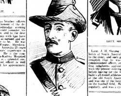 A caricature of Lieutenant Edmunds, South Australian Register, 9 February 1901. NLA: Trove