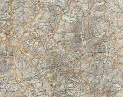 Crop of the Road plan of Adelaide Hills featuring the Crafers to Bridgwater section. SLSA: Map Collection C283