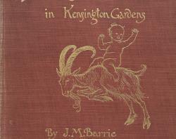 Book cover of Peter Pan in Kenginston Gardens, by J.M. Barrie