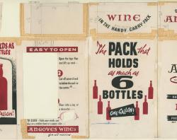 Wine cask graphic design by Wytt Morro, 1968. SLSA: BRG 233/3/2/23/1