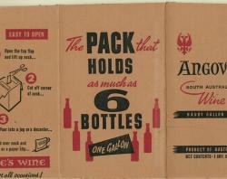 Wine cask graphic design by Wytt Morro, 1968. SLSA: BRG 233/3/2/23/2