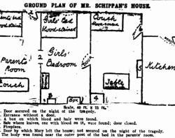Ground plan of the Schippan family home, published in the Adelaide Observer newspaper in 1902.